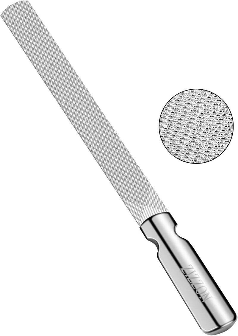 ZIZZON Professional Stainless Steel Nail Files Double Sided for Women and Men, Heavy Duty Reusable Manicure Filer for Natural Nails, Great for Home Salon or Travel Use - Image 2